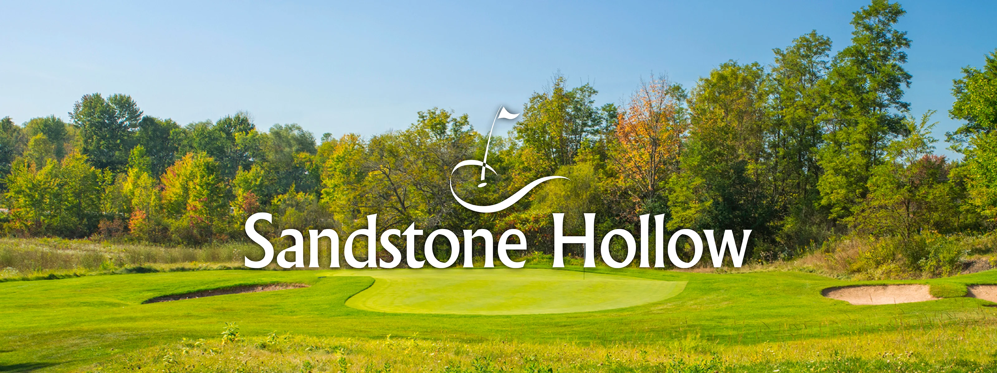 The greens of Sandstone Hollow golf course