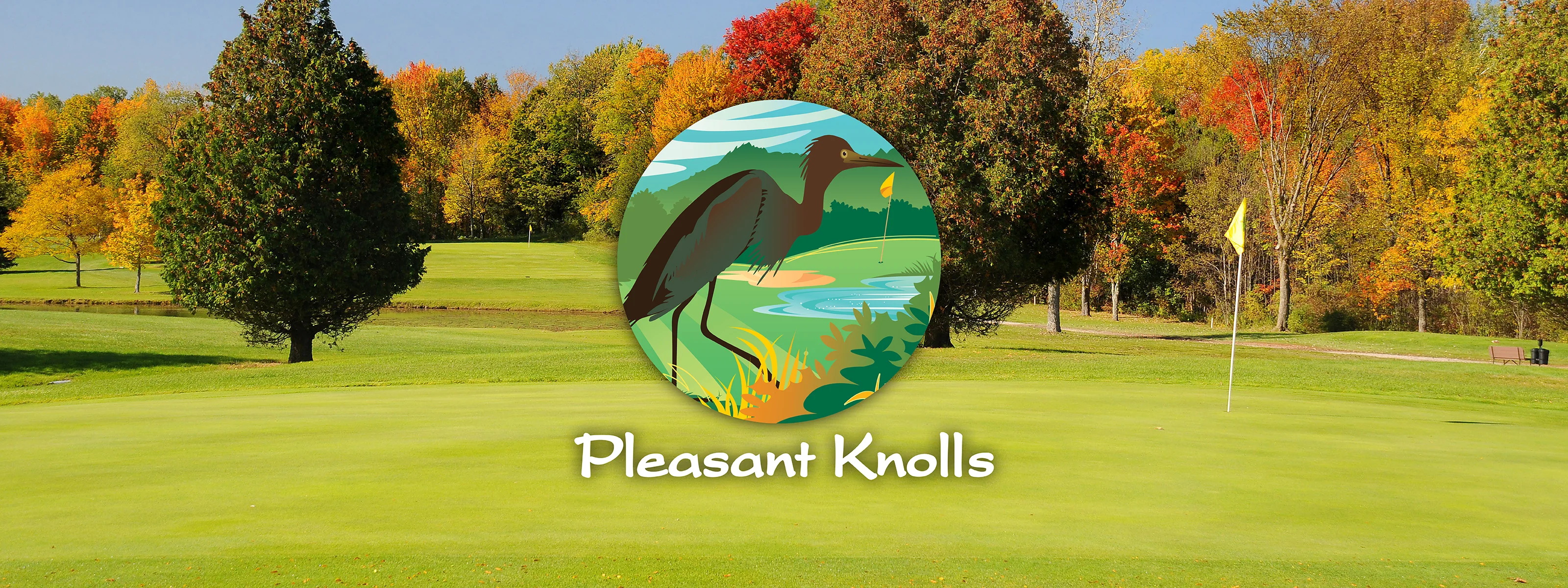 The greens of Pleasant Knolls golf course